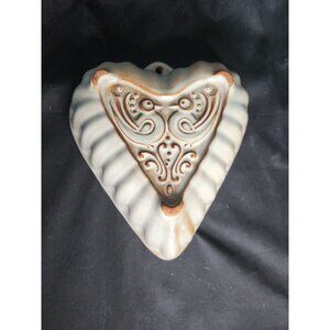 VTG West German Cerabac Redware Heart Shaped Pottery Mold Scheurich Keramik